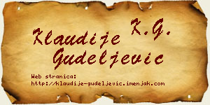 Klaudije Gudeljević vizit kartica